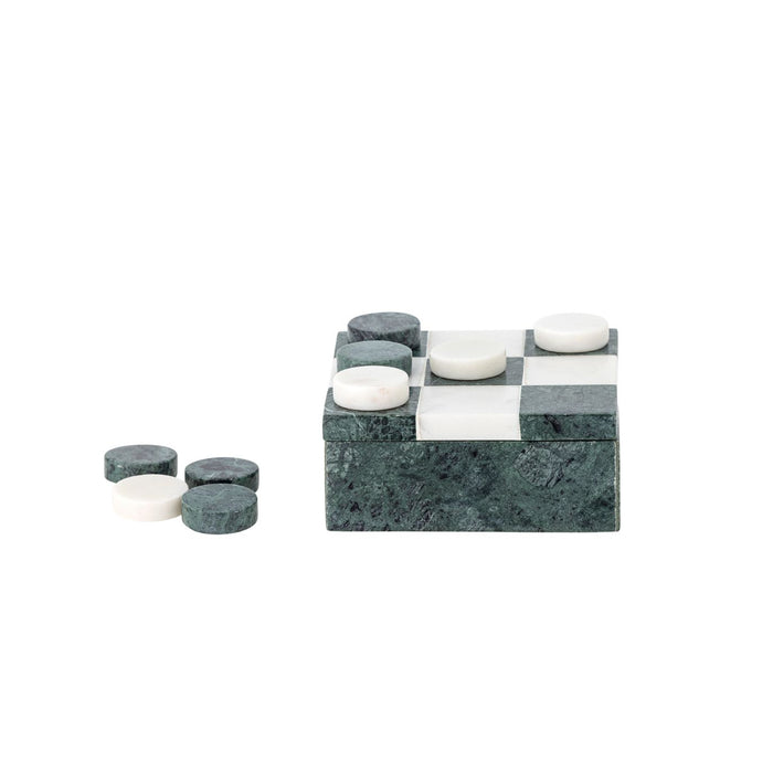 Aske Decorative Tic-Tac-Toe in Green Marble
