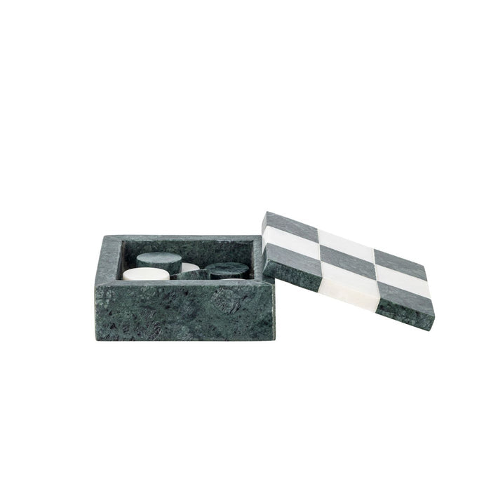 Aske Decorative Tic-Tac-Toe in Green Marble