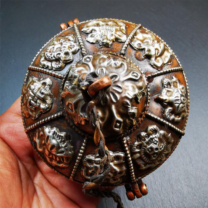 Astamangal Tingsha case - 3.15" - Tibetan Buddhist art, view 7