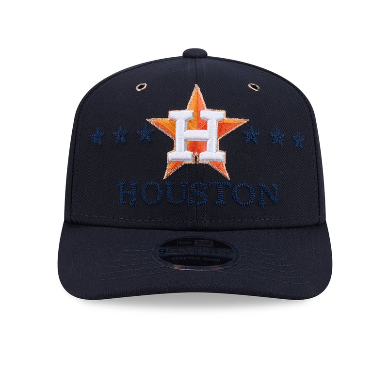 Navy baseball cap with Houston star logo on front and snapback strap