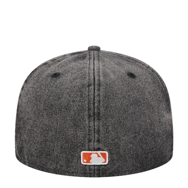 Heather gray baseball cap with small orange “H” MLB logo patch
