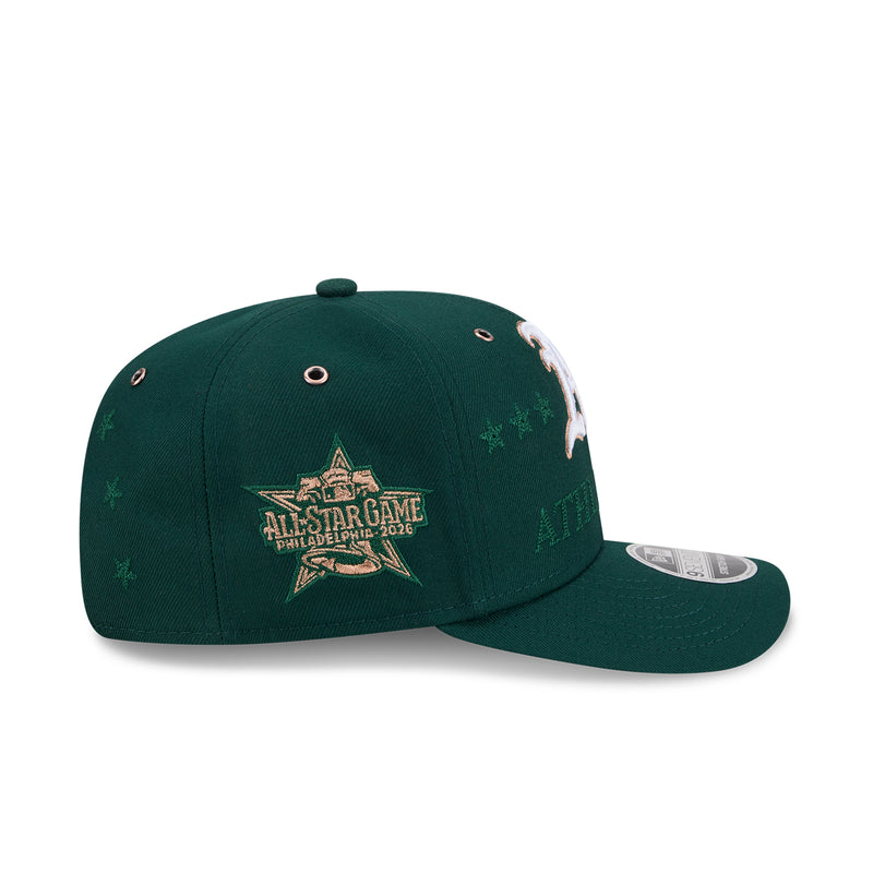 Green stretch-snap baseball cap with All-Star Game patch and star logo