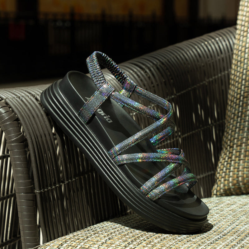 Audie Phosphorescence Black Sandal | Alegria Shoes