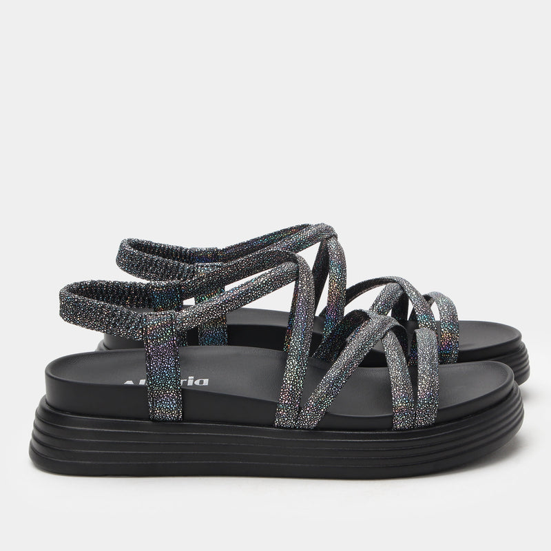 Audie Phosphorescence Black Sandal | Alegria Shoes