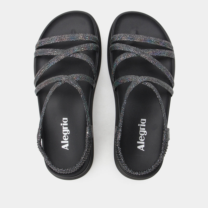 Audie Phosphorescence Black Sandal | Alegria Shoes