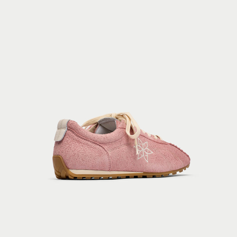 Aurora - Baby Pink Suede Wide Fit Sneakers