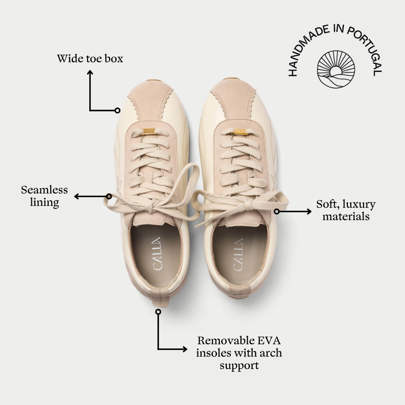 Aurora - Natural Oat Wide Fit Sneakers