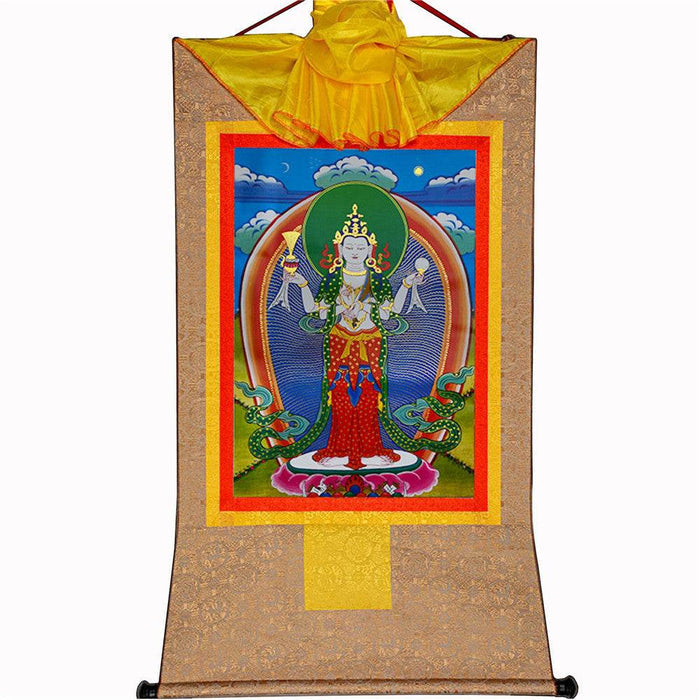 Chenrezig - Tibetan thangka painting, view 7