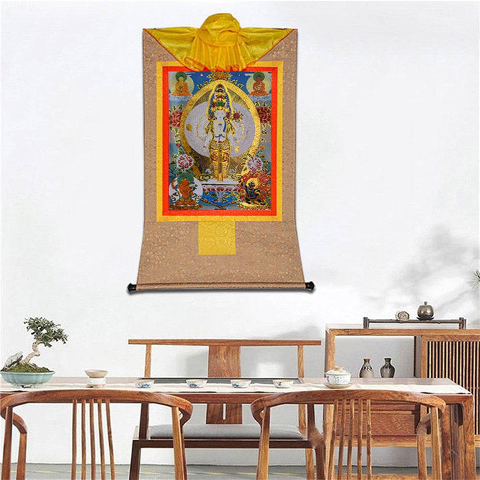 Avalokitesvara - Tibetan thangka painting, view 7
