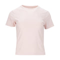 Women's baby tee in primrose light pink, crew neck short sleeves