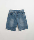 Baglady Warp Denim Shorts in Acid Wash