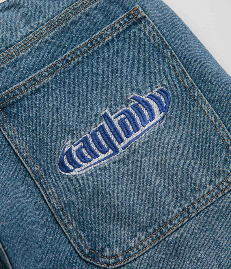 Baglady Warp Denim Shorts in Acid Wash