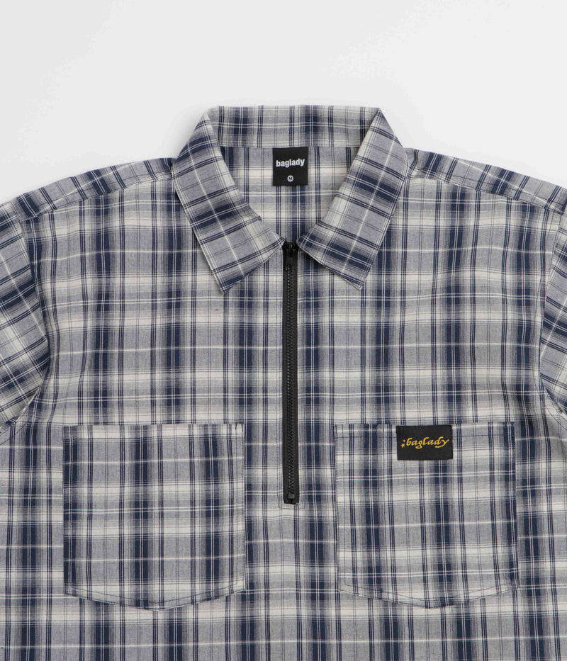 Baglady Workwear Polo Shirt in Dark Plaid