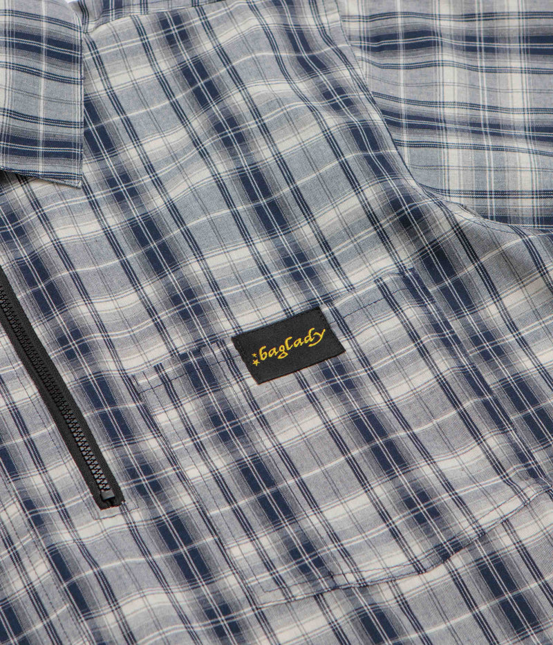 Baglady Workwear Polo Shirt in Dark Plaid