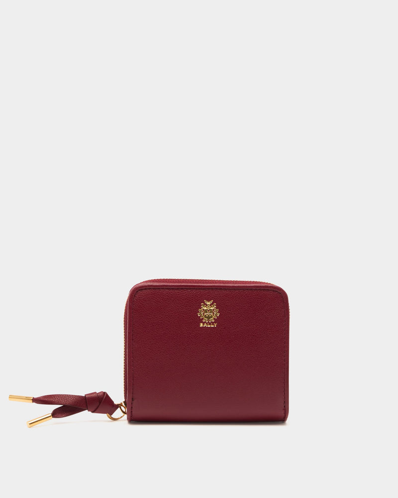 Bally Essential Coin Purse in Ruby Red Leather