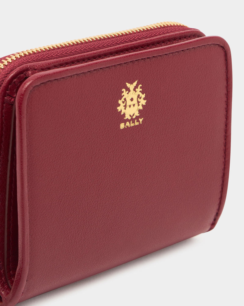 Bally Essential Coin Purse in Ruby Red Leather