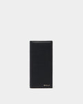 Bally Essential Continental Wallet in Black Grained Leather