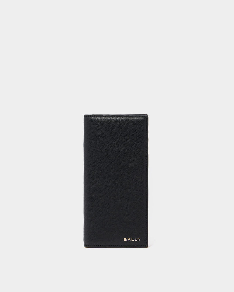 Bally Essential Continental Wallet in Black Grained Leather