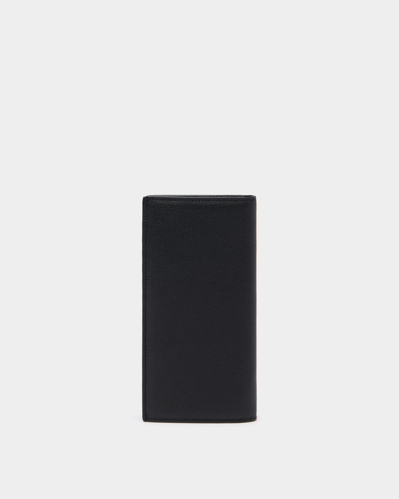 Bally Essential Continental Wallet in Black Grained Leather