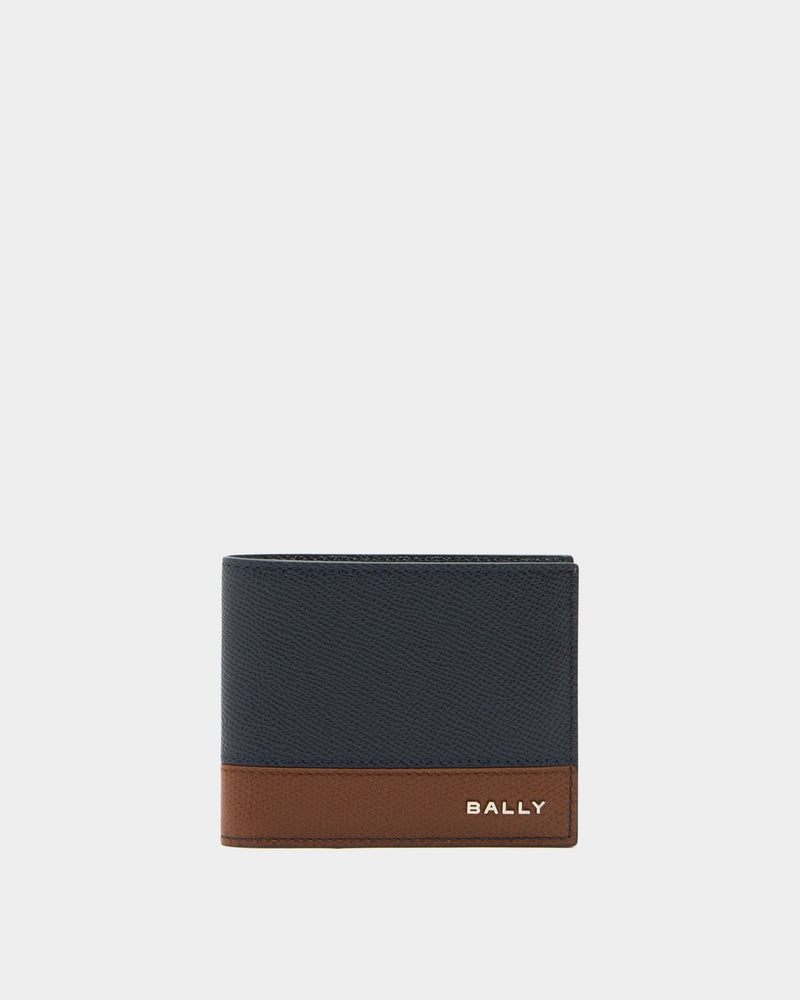 Bally Essential Wallet in Navy Blue Grained Leather