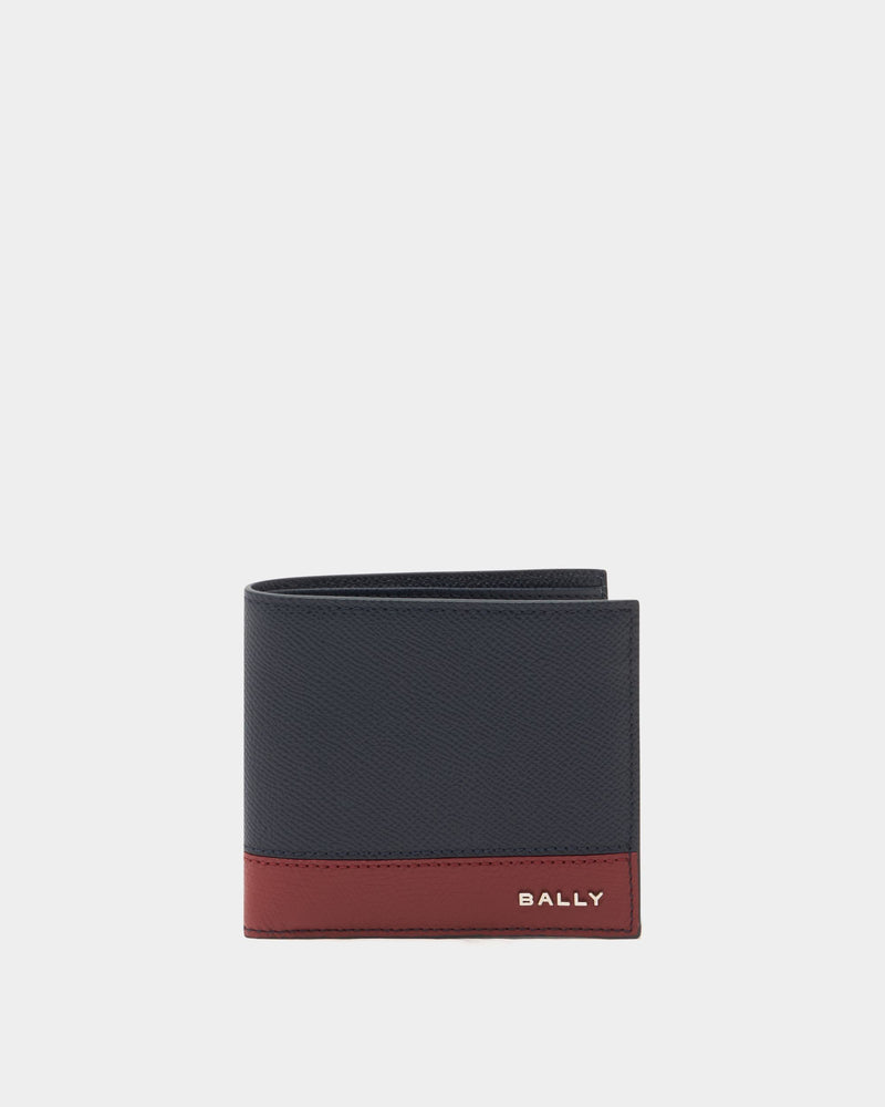 Bally Essential Wallet in Navy Blue Grained Leather