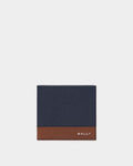 Bally Essential Wallet in Navy Blue Grained Leather