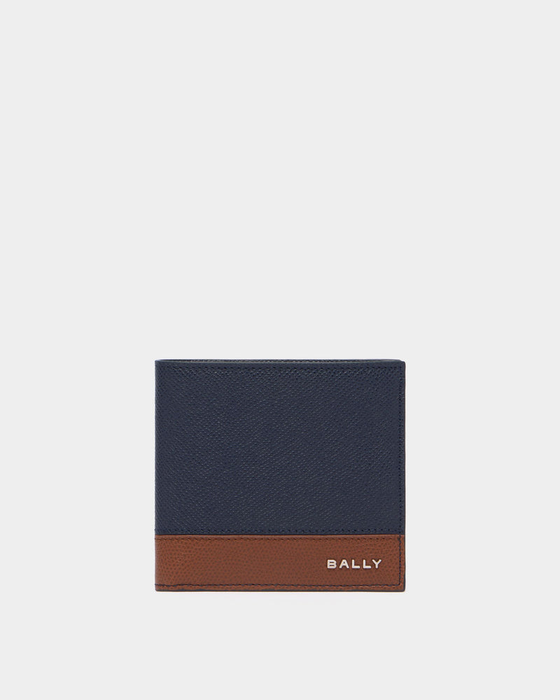 Bally Essential Wallet in Navy Blue Grained Leather