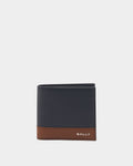 Bally Essential Wallet in Navy Blue Grained Leather