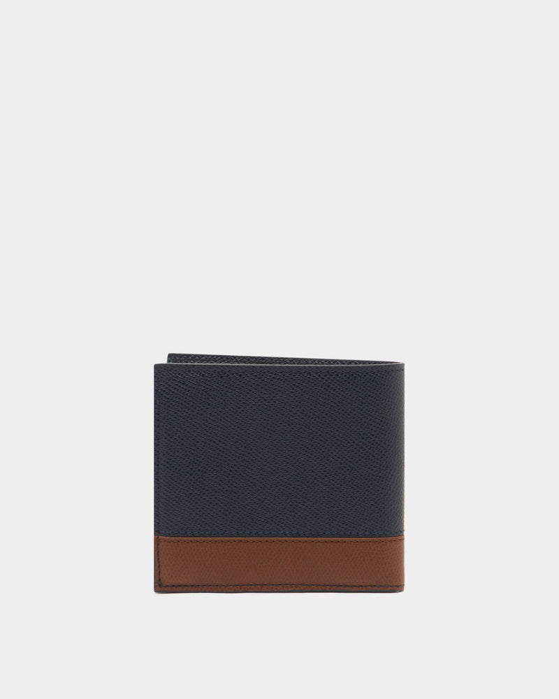 Bally Essential Wallet in Navy Blue Grained Leather