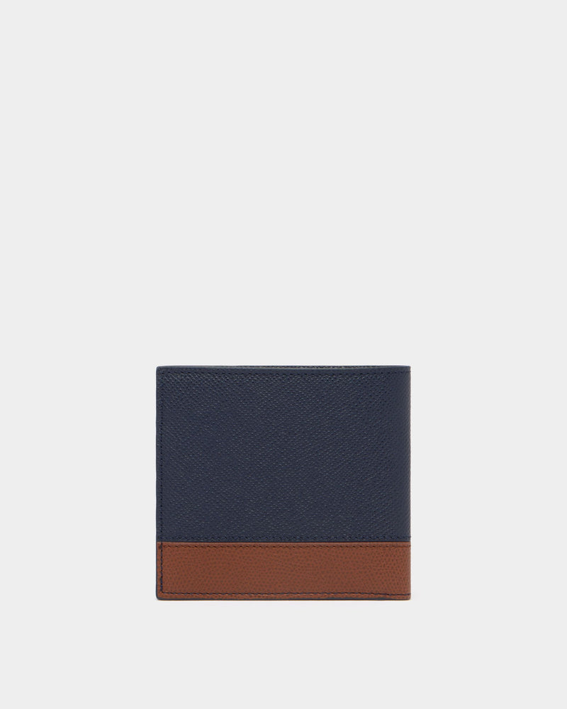 Bally Essential Wallet in Navy Blue Grained Leather