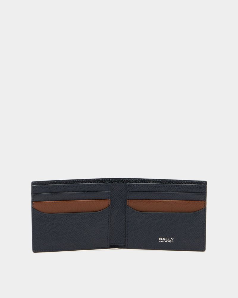 Bally Essential Wallet in Navy Blue Grained Leather