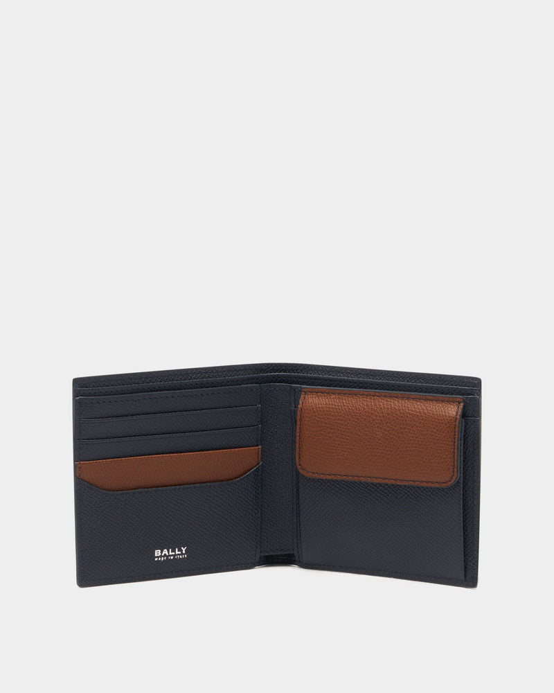 Bally Essential Wallet in Navy Blue Grained Leather
