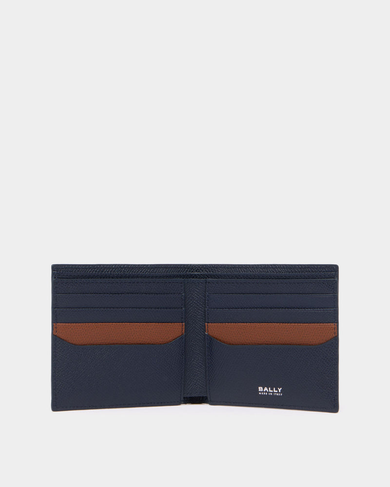 Bally Essential Wallet in Navy Blue Grained Leather
