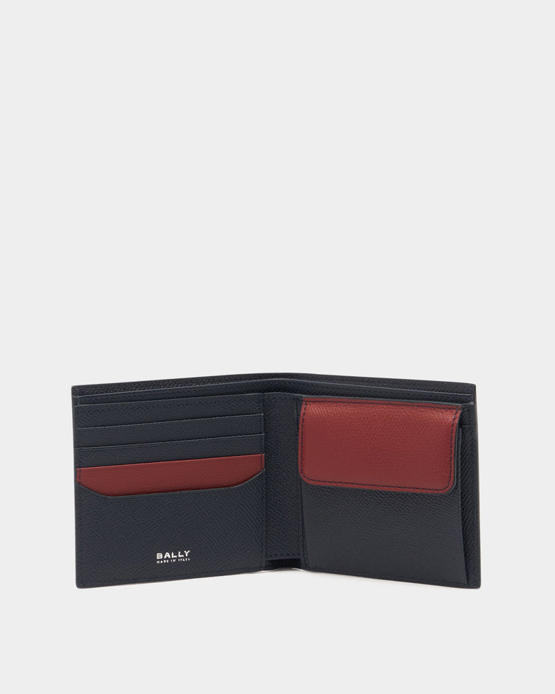 Bally Essential Wallet in Navy Blue Grained Leather