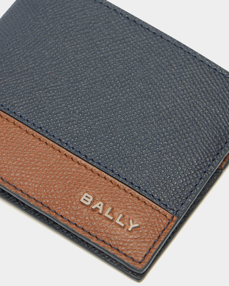 Bally Essential Wallet in Navy Blue Grained Leather