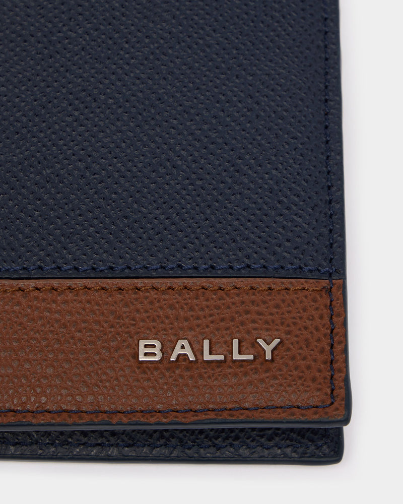 Bally Essential Wallet in Navy Blue Grained Leather