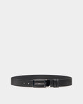 Bally Iconic Buckle Adjustable And Reversible Belt in Black Leather