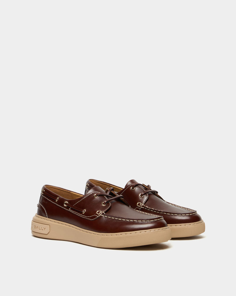 Bally Lift Sneaker in Amber Brown Leather