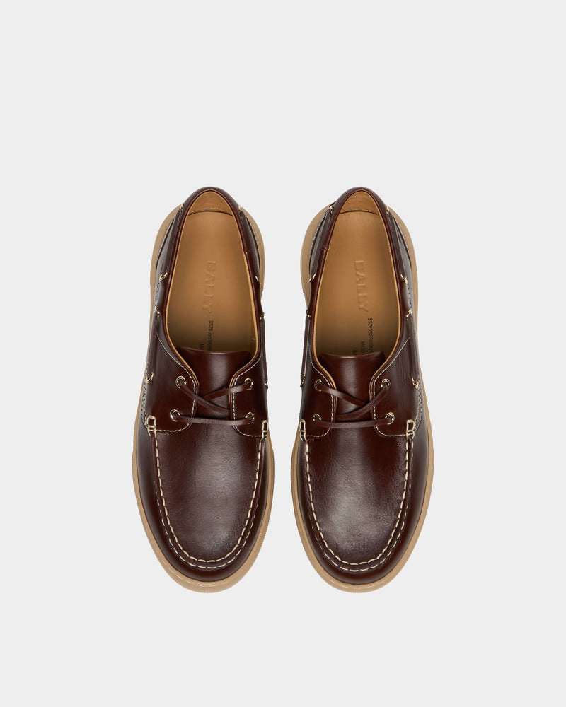 Bally Lift Sneaker in Amber Brown Leather