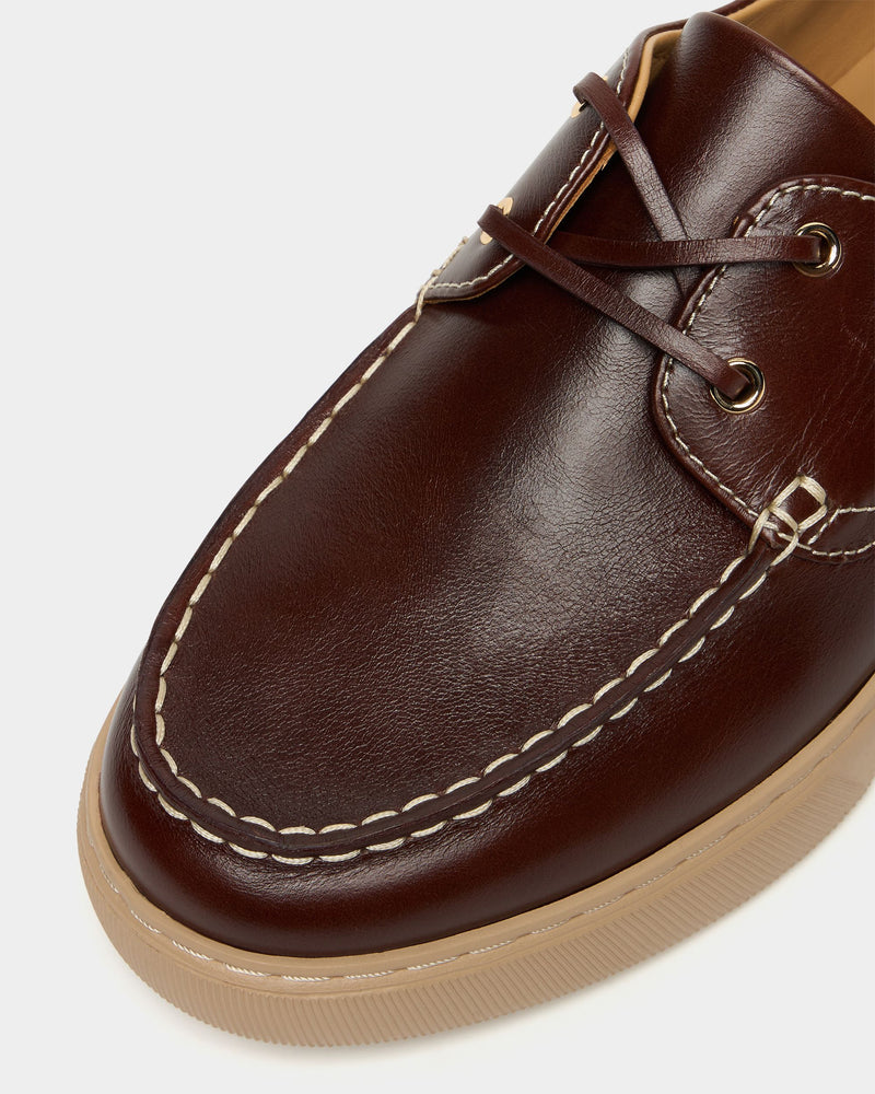 Bally Lift Sneaker in Amber Brown Leather