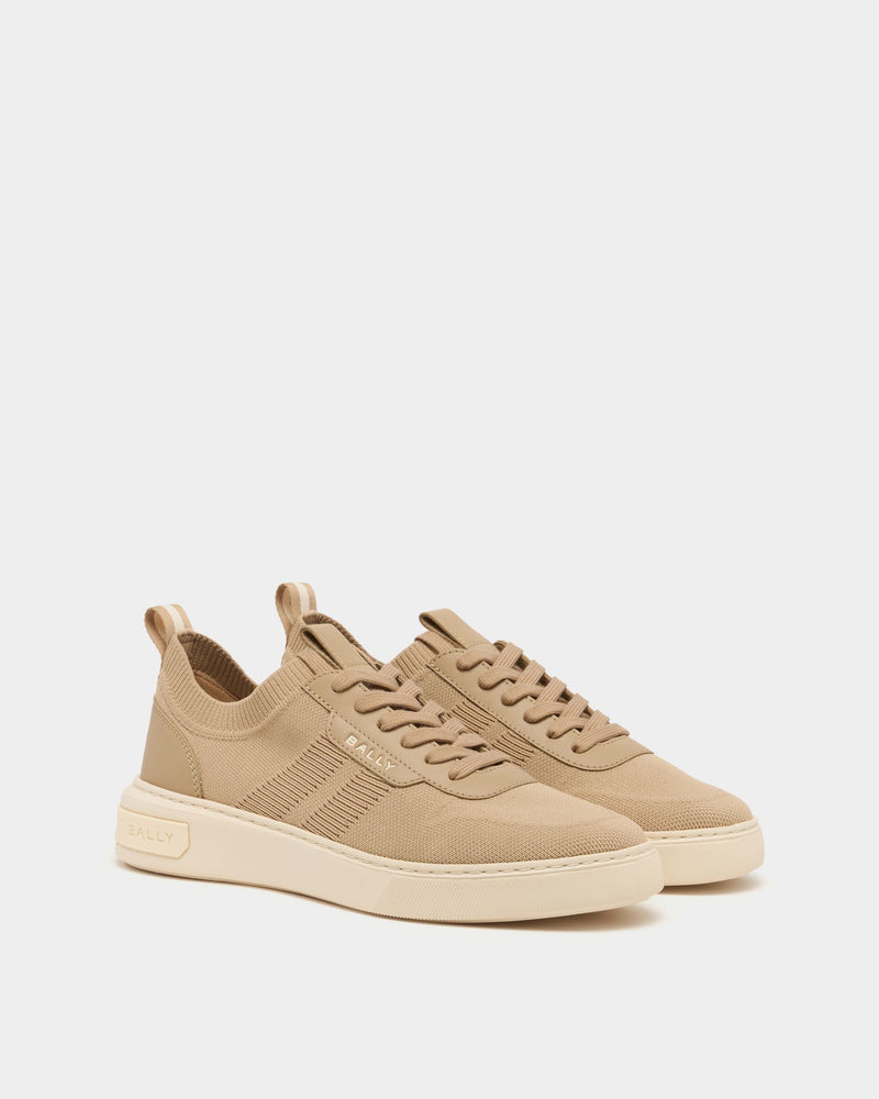 Bally Lift Sneaker in Light Beige Fabric