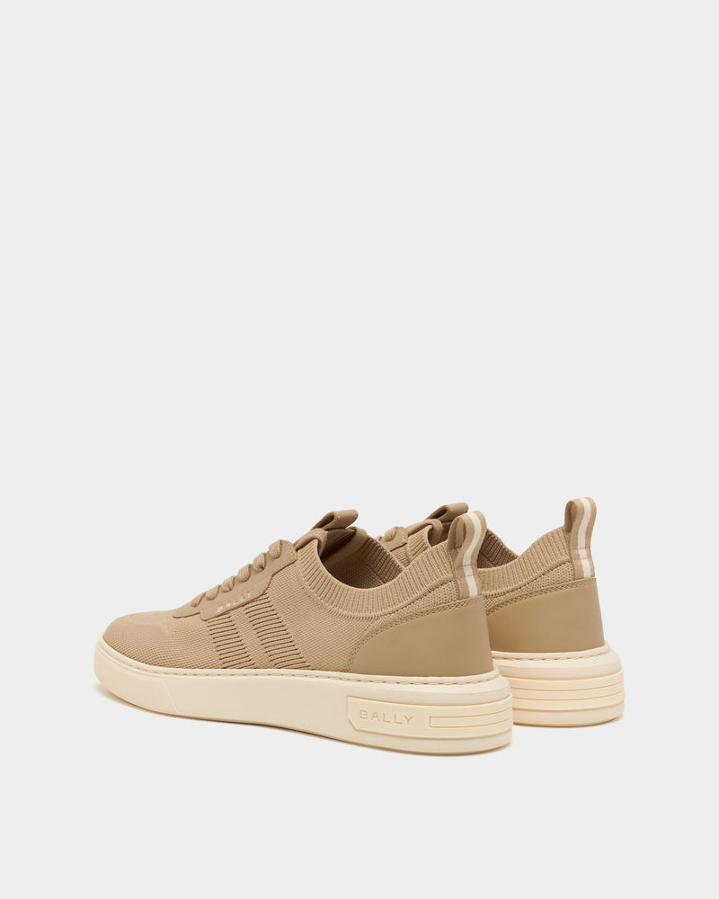 Bally Lift Sneaker in Light Beige Fabric