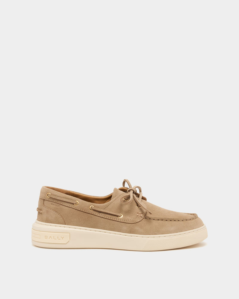 Bally Lift Sneaker in Light Beige Suede