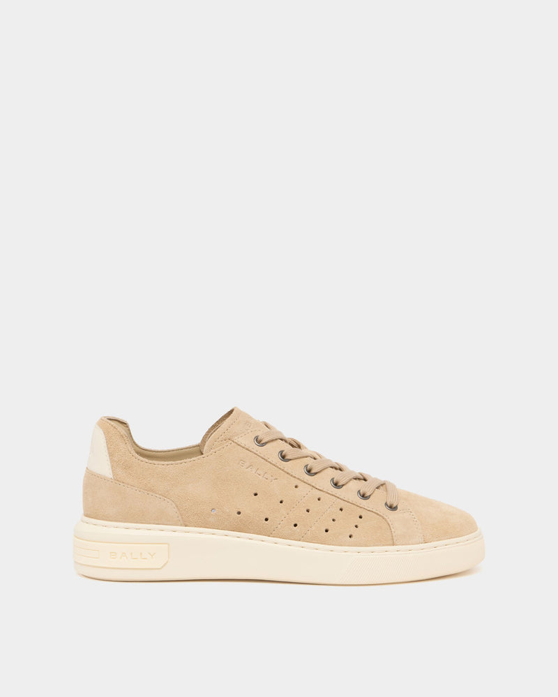 Bally Lift Sneaker in Light Beige Suede