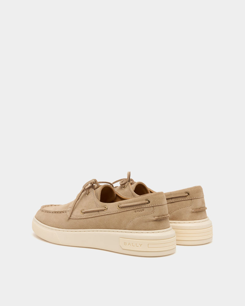 Bally Lift Sneaker in Light Beige Suede