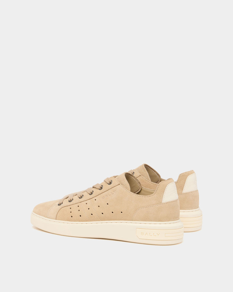 Bally Lift Sneaker in Light Beige Suede