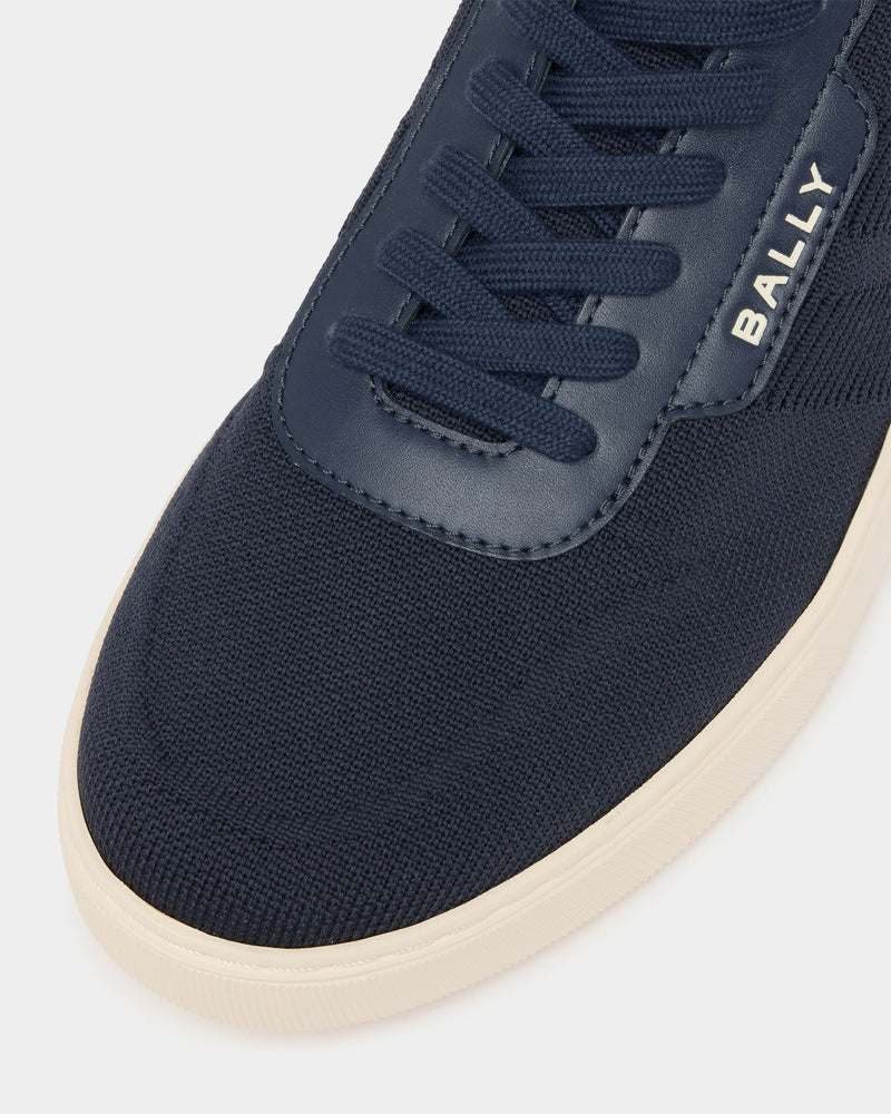 Bally Lift Sneaker in Navy Blue Fabric