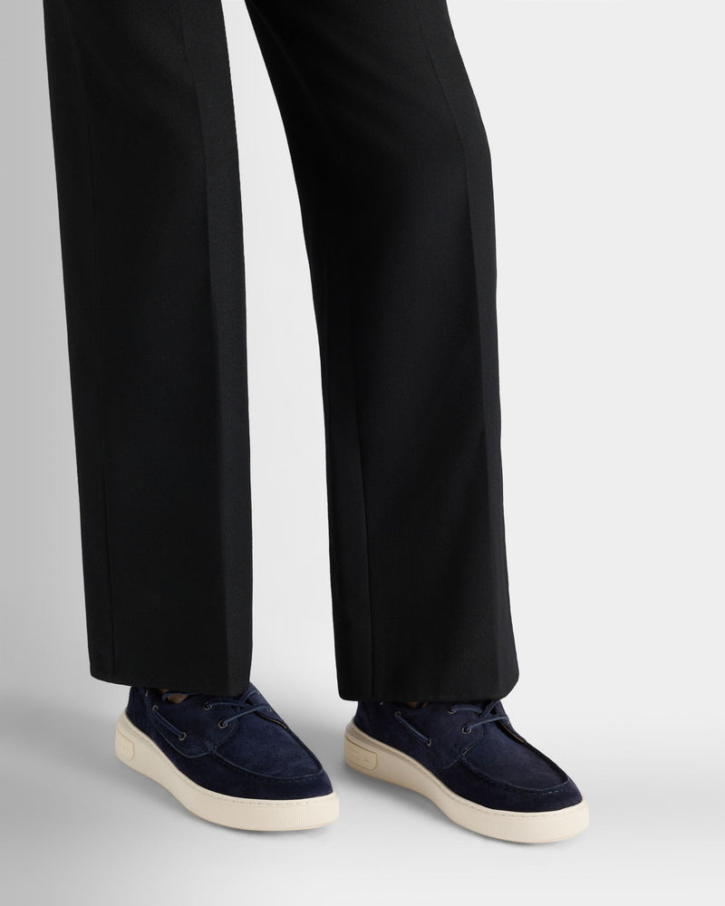 Bally Lift Sneaker in Navy Blue Suede