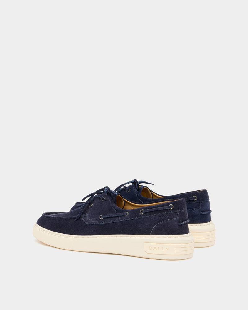 Bally Lift Sneaker in Navy Blue Suede