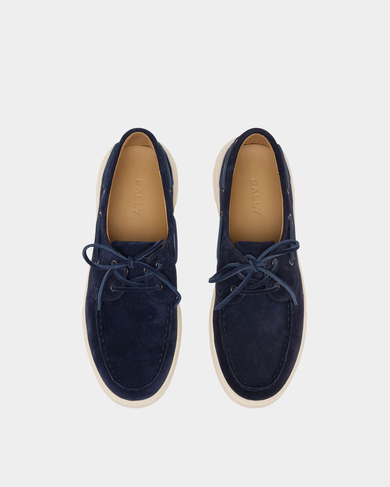 Bally Lift Sneaker in Navy Blue Suede
